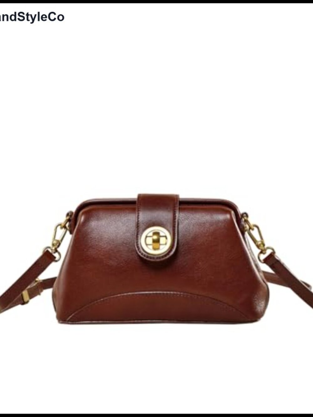 Genuine Leather Women's Doctor Bag Cowhide Top Handle Shoulder Strap Purse